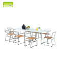 Conjunto de mesa de jantar de backrest ajustável Mobiliário de exterior